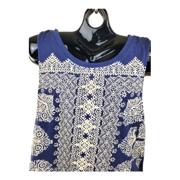 **NWT** Lucky Brand Boho Print Sleeveless Tank/Top/Blouse - Picture 2 of 11